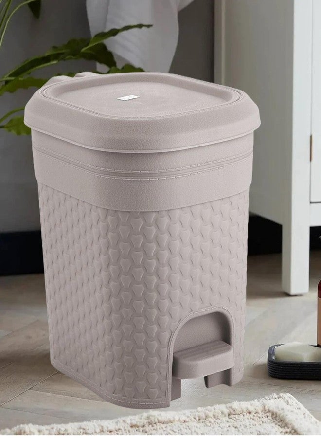 Moltres Plastic - Kleno 5 Ltr. Mini Dustbin - Ideal For Home, Kitchen & Office Manual-Lift - Size (18cmx16cmx20cm), Grey - Image 4